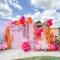 Light Pink Hot Pink Yellow Autumn Latex Balloons(Pink Orange Yellow)